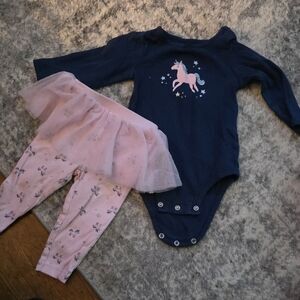 Carter's Navy Unicorn 3 Piece Set